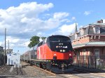 The 6710 leads Ctrail Train # 4461 past the former Wallingford New Haven RR and Amtrak Station